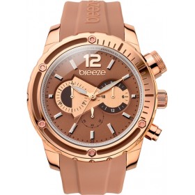 Breeze Style Compass 47,5mm Chronograph Rose Gold Rubber Strap 110401.5